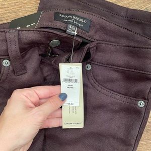 VEGAN SUEDE LOW-RISE BOOTCUT JEAN